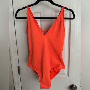 TA3 Swim - Elegant One-Piece Swimsuit - Orange